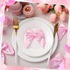 Hahafelt 50 Pcs Pink Bow Satin Napkins Coquette Bow Party
