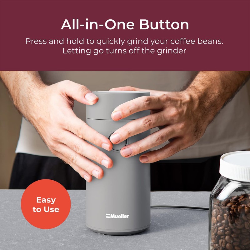 MuellerLiving Electric Coffee Grinder for Spice, Nut, Herbs and Coffee