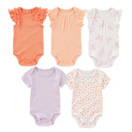BABYSOLIS 0-12 Months Unisex Baby Pants Sets New born Bodysuit and Hats 15 Pack Boy Girl Infant Comfort Outfit Clothes