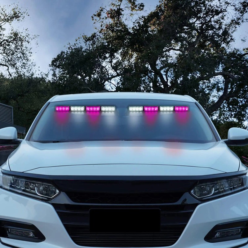 32LED Visor Lights 26 Flash Patterns Emergency Hazard Warning Strobe
