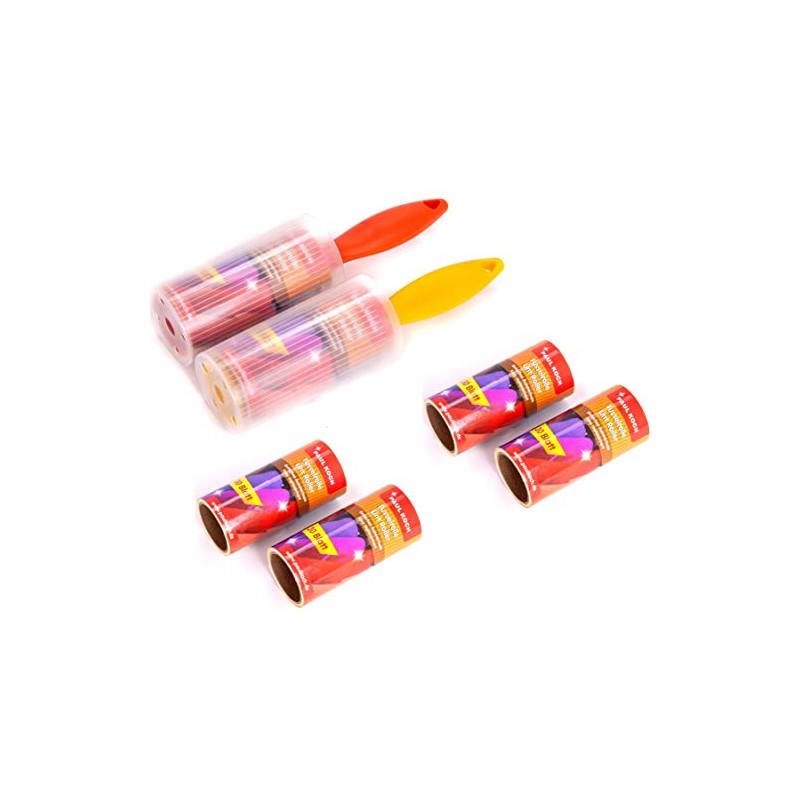 Pack of 2 lint rollers, 2 rods with 6 rolls,