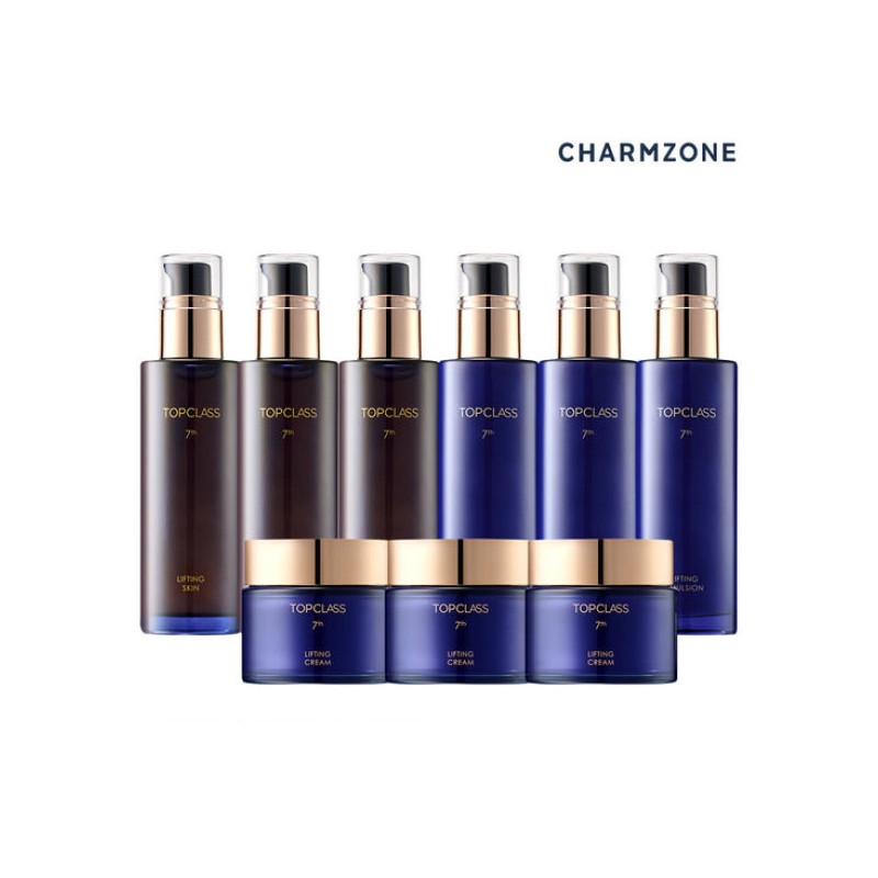 Charmzone 참존 탑클래스 7세대 리프팅 기초세트 9종(스킨3개+로션3개+리프팅크림3개) Chamzone Top Class