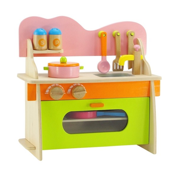 Emily Rose 14-inch Doll Furniture Accessory | 14.5" Doll Kitchen Play Gift Set with Baking Oven, Stove, Sink and Cookware Accessories