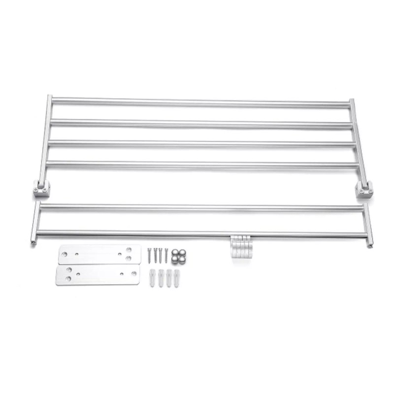 ArgenMex Toallero Repisa Barral Org De Baño Doble Aluminio Inoxidable