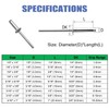 Maozaa 100 PCS 3/16" x 5/16" Aluminum Blind Rivets, 4.8