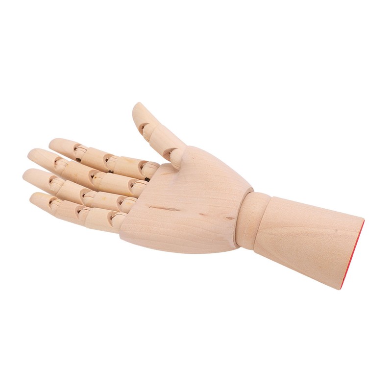 Wood Mannequin Hand Flexible Joints Fingers Drawing Mannequin Hand for
