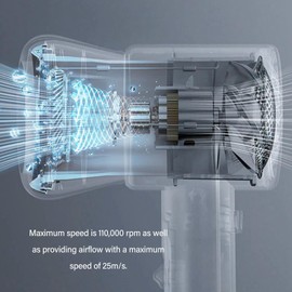 GOWENIC Jet Fan Blower 110,000 RPM Powerful Blower with High Speed Duct Fan,Mini Jet Fan with TypeC fast charging,Mini Jet Fan maximum speed of 25m per secon for Car Cleaning