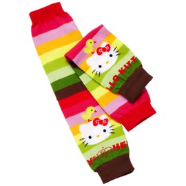 Babylegs Baby-girls Infant Birdie Stripe Legwarmers, Pink/Green, One Size