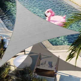 SHADESPEARE 24' x 24' x 28' Gray Triangle Sun Shade Sail SSPRT24 Canopy Durable Fabric UV Block Awning, We Make Custom Orders