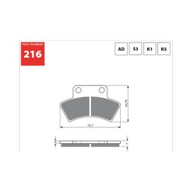 Goldfren Brake Pads 216 AD