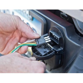 225FWY 2pcs 4ft Trailer Light Wiring Harness Extension 4-Pin 18 AWG Flat Wire Connector