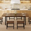 Einhomn 7-Piece Dining Table Set, 63" Extendable Kitchen Room Table