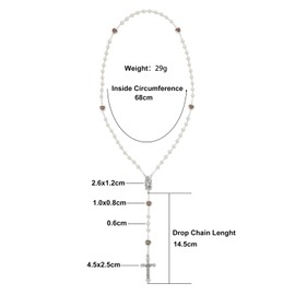 KOMI 6mm White Glass Pearl Rosary Beads Catholic for Women Our Lady of Guadalupe Rosary Necklace with Velvet Bag Rosarios Catolicos Catholic Gifts for Women…