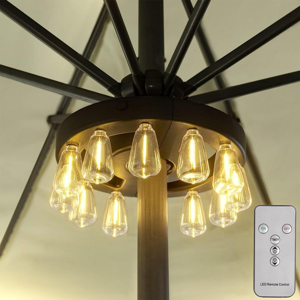 Umbrella Lights, Patio Outdoor Umbrella Lights Battery Operated with Dimmable