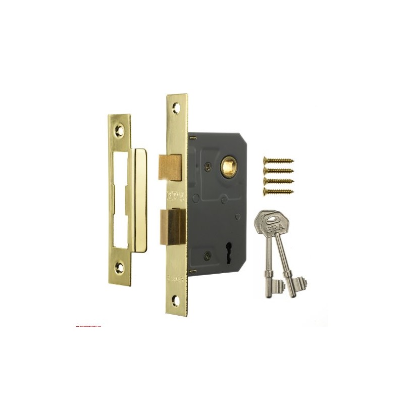 Era 473-31 2.5-inch/ 64mm 3 Lever Sashlock - Brass Effect