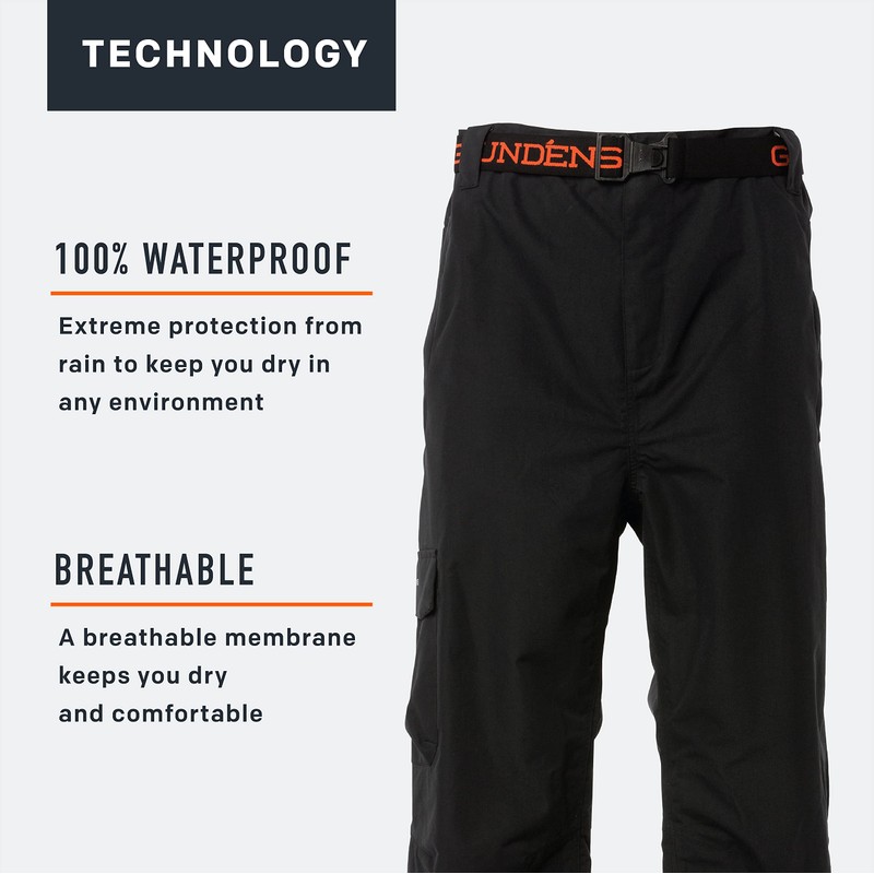 Grundéns Men’s Full Share Pant | Waterproof, Breathable, Black, Small