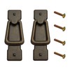 HARMAC HOUSE Vintage Drop Handles 2 Pack Antique Bronze Door
