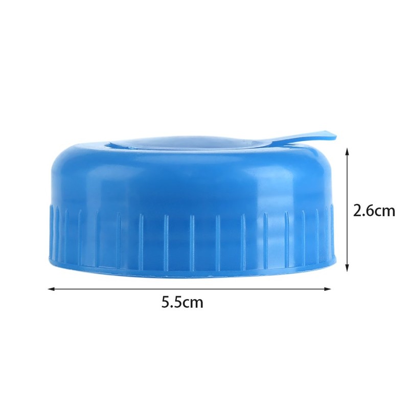 Pack of 5 Replacement Water Bottle Caps, Blue Gallon Drinking
