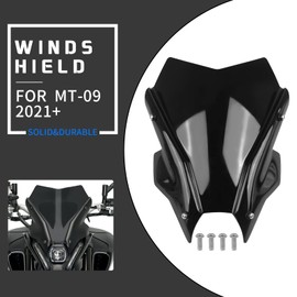 BAIONE Motorcycle Windshield Windscreen Replacement for YAMAHA MT-09 MT09 SP FZ09 FZ-09 2021 2022 2023 Wind Deflectors Protection Black