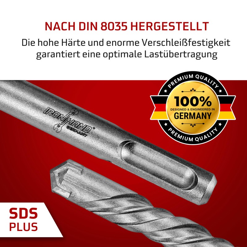 Ironhand Germany - SDS Plus Drill Bit Set of 7