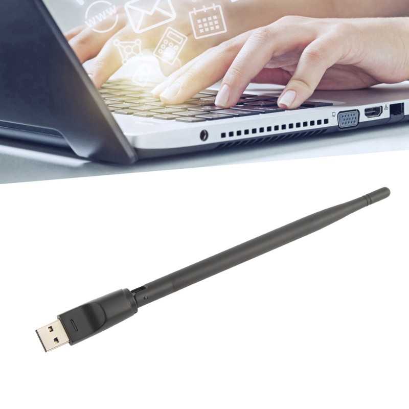 Wireless Adapter 150Mbps Transmission USB 2.0 Small Volume Rotatable 7601