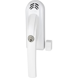 ABUS FG300A Lockable Window Handle - Window Knob with Pressure Cylinder and Alarm Function, Different Locking - ABUS Security Level 7 - 56807 - White