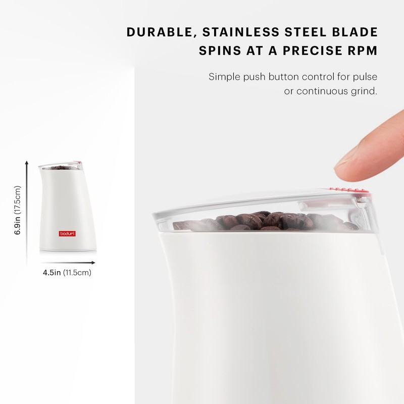 Bodum C-Mill Electric Blade Coffee and Spice Grinder, Stainless Steel