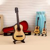 Guitar Model Lifelike Decorative Wooden Miniature Guitar Ornament for Christmas