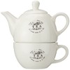 Tognana Sweet Campania Home Tea Pot with Cup, White