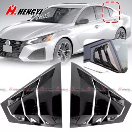 dreamrefit For Nissan Altima 2023-24 Side Rear Window Louver Shutter Cover Trim Gloss Black
