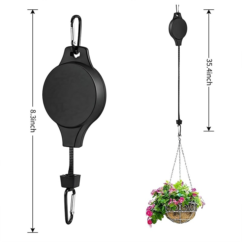 TIANLIN 4 PCS Heavy Duty Retractable Plant Hanger,Plant Pulleys for