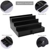 Fengligoo Black Cologne Organizer for Men - 4 Tier Wooden