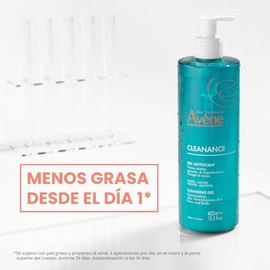AVENE Cleanance Gel Limpiador con Comedoclastin, Piel Grasa con Imperfecciones, Uso Facial y Corporal, 400 ml                                         