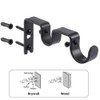 ANCLLO Heavy Duty Curtain Rod Brackets Double Curtain Rod Holders,
