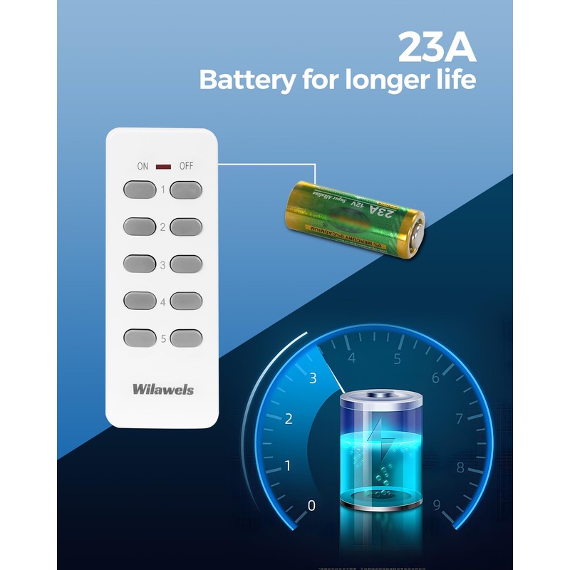 Remote Control Outlet, WILAWELS Wireless Remote Light Switch, Programmable Electrical