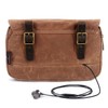 TOURBON Wax Canvas Bike Panniers Bicycle Tool Pouch Handlebar Bag