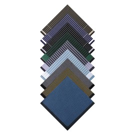 HOULIFE Checked Men's Handkerchiefs Classic Handkerchief for Men Cotton Men's Handkerchiefs Checked Pocket Square Stripes Men's Handkerchief, Mixed-9 pieces, M