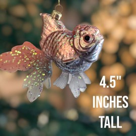 Cody Foster Goldfish, Aquatic Hand-Painted Glass Ornaments for Christmas Tree