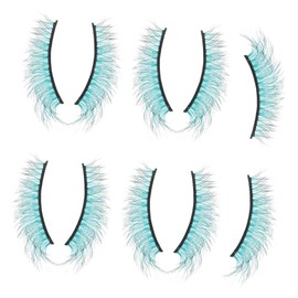 SAFIGLE 10pcs Gradient Colored Fake Eyelashes Bulk Lightweight Long Strip Lashes for Makeup Party Stage and Daily Wear Reusable Multi Color Style Extensions
