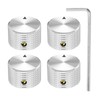 MECCANIXITY 4 Pcs Aluminium Potentiometer Knobs, 1/4" (6.35mm) Universal Volume