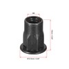 sourcing map M6 Rivet Nuts, Thread Half Hexagonal Carbon Steel