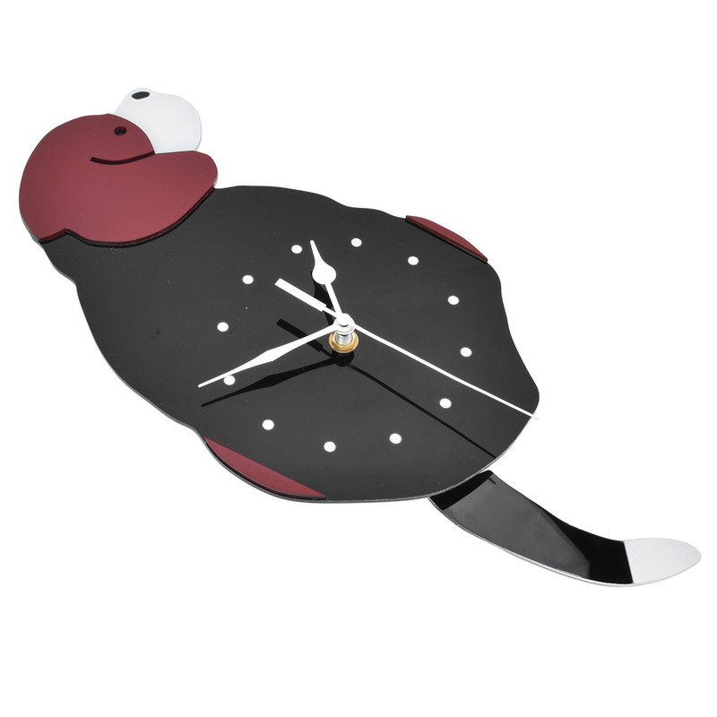 Wall Clock Swing Dog DIY Simple Fashion Silent Frameless Wall