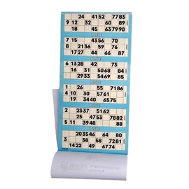 Bingo Tickets 600 Pad 6 To a Sheet 1-90 Perforated (Blue)
