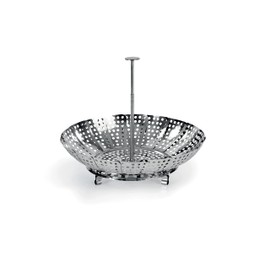 Barazzoni Baskets for Steaming with Telescopic Handle, nickel-free stainless steel, 23 cm
