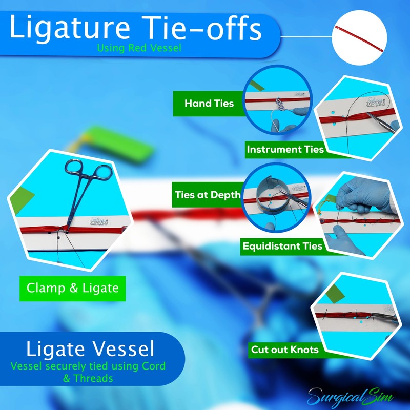 Knot Tying Practice Kit Pocket-Size Rehearse Hand Instrument & Depth