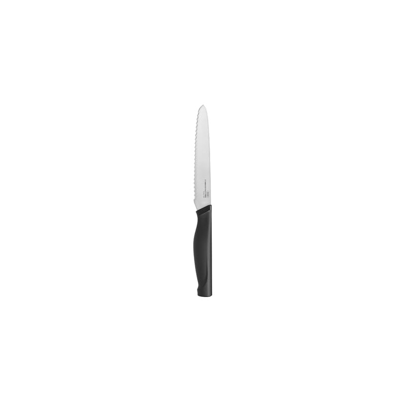 OXO Good Grips Cuchillo Utilitario Dentado de 5 pulgadas, Plateado/Negro