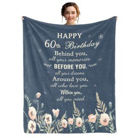 60th Birthday Gifts For Women, 1964 Birthday Gifts Blanket 50"X60", 60th Birthday Decorations for Women, 60th Birthday Gift Ideas, Happy 60th Birthday Gifts for Women Gifts for Women Turning 60 throw