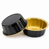Beasea Disposable Ramekins with Lids, 8 oz 50 Pack Black
