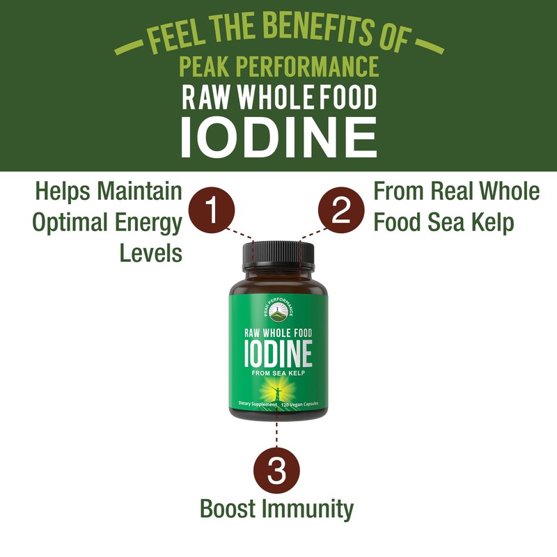 Raw Whole Food Iodine Supplement from Organic Kelp (Ascophyllum Nodosum)