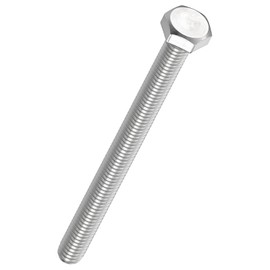 Kozelo 10 Pcs Hex Head Screws Bolts - [M6-1x75] 304 Stainless Steel Grade A2-70 Fully Threaded Hex Tap Metric Hexagon Head Machine Bolts Right Hand External Hex Drive, Silver